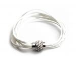 White Shamballa Armbnd