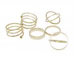 6 pcs Golden Rings